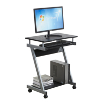 Bureau d'ordinateur mobile et durable avec plateau pour clavier et étagère de rangement – Vente directe usine