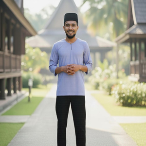 Kilang OEM Jahit Pukal Borong Kebaya Riau Tie Dye Cotton Ironless Private Label Production Muslimah Casual Modest Set Breathable - Product Image 4