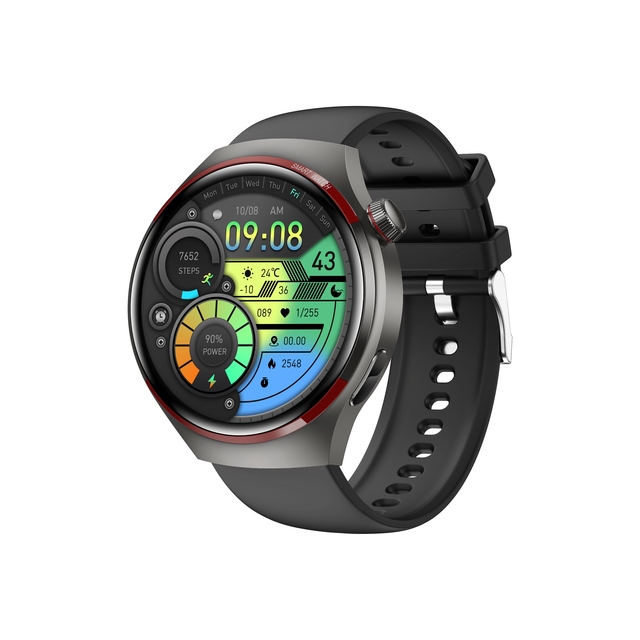 WATCH 4 PRO for Men TFT Round Screen Heart Rate Wireless Charger Waterproof Watch4 Pro Reloj Inteligente