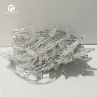 Guirnalda de Luces LED AC 110V IP65, 10M 100 LEDs, Cable de PVC, Blanco Cálido 2700K, Color Personalizado, Decoración Comercial para Árboles de Navidad en Exteriores