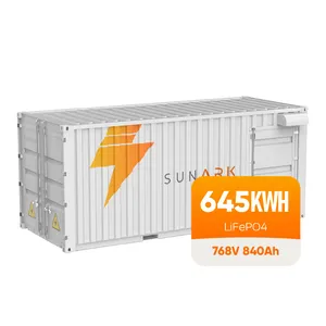 Sunark Hoogspanningsbatterij Opslag 645kwh 840ah Energieopslagsysteem Container Voor Industriële Zonne-Energie