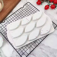 Moule à gâteau en silicone en forme de feuille, moule à savon en silicone DIY, moule à barre chocolatée