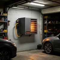Chauffage au gaz à angle réglable LNU50LPE/NGE, à combustion indirecte, à air forcé, 15-60KW, en acier laminé à froid de 0,8 mm pour entrepôt