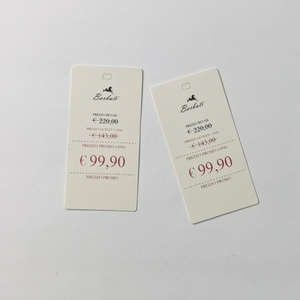 Tùy Chỉnh Trắng Vòng Chai Quà Tặng Thẻ Giấy Treo Thẻ Với In Logo Riêng, Phụ Kiện May Mặc Quần Áo Hangtag Với Lá Vàng - Product Image 2