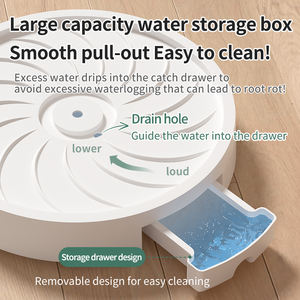 Plateau <span class=keywords><strong>de</strong></span> plante moderne en ABS résistant aux intempéries et étanche <span class=keywords><strong>pour</strong></span> jardin, <span class=keywords><strong>soucoupe</strong></span> <span class=keywords><strong>de</strong></span> <span class=keywords><strong>pot</strong></span> <span class=keywords><strong>de</strong></span> <span class=keywords><strong>fleurs</strong></span> peu encombrante avec <span class=keywords><strong>roulettes</strong></span> invisibles - Product Image 2