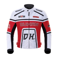 Veste de course moto Duhan pour hommes et femmes, homologuée CE, protection blindée, respirante, fermeture éclair avant, équipement de conduite printemps