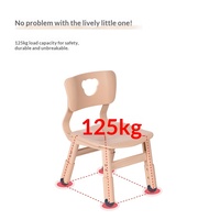 Chaise d'enfant moderne et minimaliste en plastique avec siège antidérapant et design épaissi pour usage scolaire