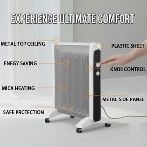 Calentador Eléctrico Portátil de Mica de 2000W con Control Mecánico y Protección Contra Sobrecalentamiento para el Hogar - Product Image 5
