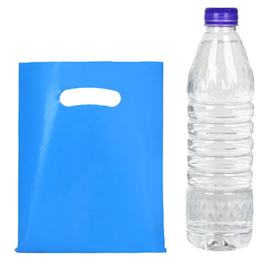 Logo personnalisé imprimé pli en plastique découpé poignée transporter des sacs d'emballage à provisions pour les achats au détail de boutique - Product Image 6