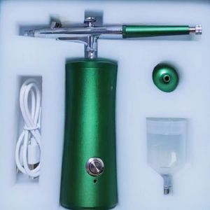 Pakiss 케이크 충전식 스프레이 건 에어 브러시 압축기 키트 전문 물 산소 인젝터 - Product Image 5