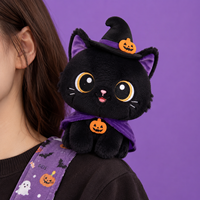 Peluche Mascotte Vampire d'Halloween Personnalisée à Porter sur l'Épaule, Jouet Doux pour Événements Spooky et Promotion