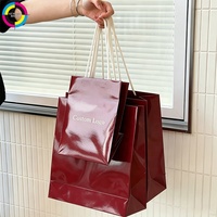 Sac en papier brillant personnalisé avec logo pour le commerce de détail et l'emballage cadeau