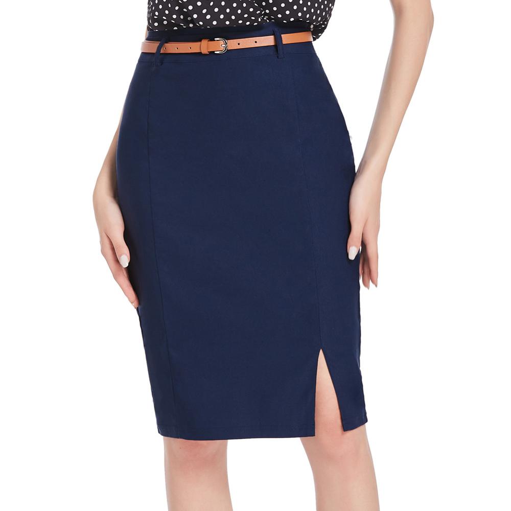 Pencil Skirt with Zip Back High Waist Sexy Style