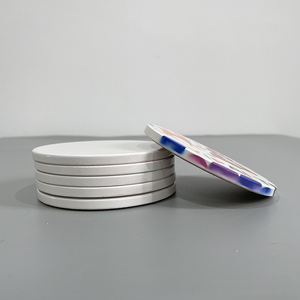 Fai da te personalizzato all'ingrosso verniciabile piastrelle quadrate e rotonde in ceramica sottobicchiere durevole con cuscinetti di supporto in sughero per stampa a sublimazione - Product Image 4