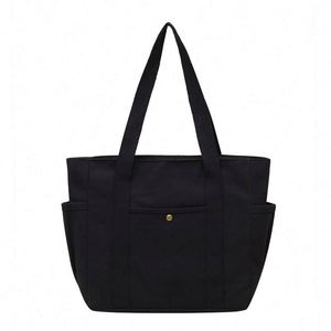 Sac fourre-tout en toile de coton écologique avec logo personnalisé, poignée, fermeture éclair, pour la plage et le shopping, recyclable et durable - Vente en gros - Product Image 5