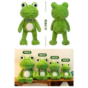 Adorable coussin en peluche grenouille verte personnalisé, jouet en peluche en forme de maison avec rembourrage en coton PP pour soulager le stress, poupées en peluche grenouille pour cadeau - Product Image 3
