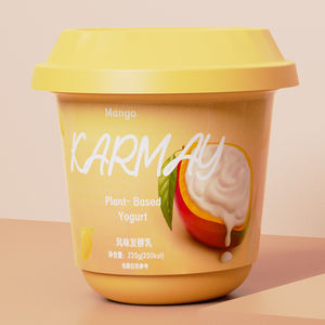 Custom Food Grade IML Printed 227ml Plastic Yogurt Oatmeal <b>Ice</b> <b>Cream</b> <b>Cup</b> Tub Packaging Containers Spoon - Product Image 1