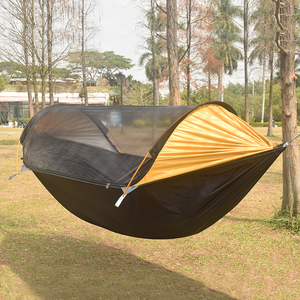Hamaca <span class=keywords><strong>de</strong></span> Camping con Mosquitera y Protección Solar, Ultraligera, <span class=keywords><strong>de</strong></span> Nailon, con Bolsa <span class=keywords><strong>de</strong></span> Transporte para Senderismo y Excursionismo - Product Image 3