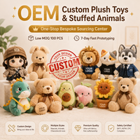 Jouets en peluche personnalisés d'usine, poupées OEM ODM, animaux en peluche mignons de dessins animés, jouets en peluche kawaii