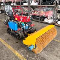 Mini tracteur chenillé 25HP 35HP 50HP avec cultivateur, rotoculteur, bêche et bras d'excavatrice pour rizières, terres arides, fermes et jardins
