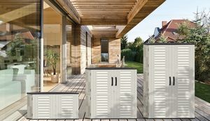 Abri de jardin en plastique extérieur de 120 gallons / 454 L avec <span class=keywords><strong>porte</strong></span> verrouillable, lucarnes, imperméable et écologique pour le rangement dans la cour et sur la terrasse - Product Image 5