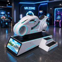Simulateur de mouvement VR Space Wheel pour usage commercial en intérieur, en fibre de verre et métal, machine d'arcade de course