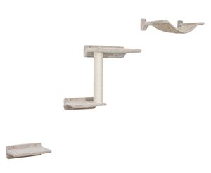 Escaladeur mural en bois pour chat, corde de sisal type arbre à chat, idéal pour voyager, mobilier pour animaux domestiques