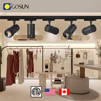 Projecteur LED sur rail 3 fils à angle de faisceau réglable et zoomable, nouveau style, certifié ETL, pour magasins de vêtements