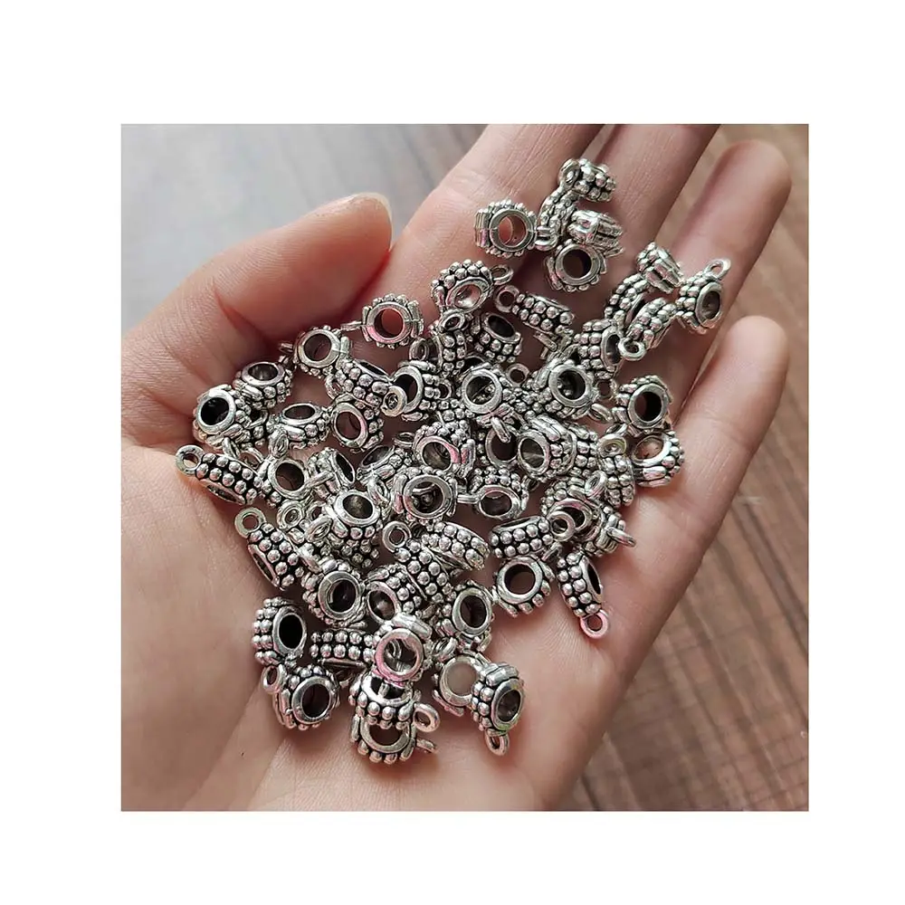 Connettore argento antico tubo di cauzione perline distanziatore gancio di perline per gioielli che fanno ciondolo braccialetto di fascino europeo
