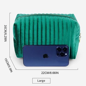 Bolsa Organizadora <span class=keywords><strong>de</strong></span> <span class=keywords><strong>Maquillaje</strong></span> Plegable Impermeable Acolchada <span class=keywords><strong>de</strong></span> Color Sólido <span class=keywords><strong>de</strong></span> la Serie Premium JOYSUN, Estuches Cosméticos con Cierre <span class=keywords><strong>de</strong></span> Cordón - Product Image 4