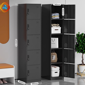 Iron Steel Storage Cabinet with Electronic Lock & Key Lock Rust Resistant Office Filing Cabinet with Adjustable Shelves - Product Image 5