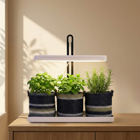 Kit Kebun Herbal Dalam Ruangan dengan Timer & Lampu LED Grow Light F 20W Putih 4000K yang Dapat Diredupkan, Dilengkapi 3 Baki Pembibitan OEM & ODM