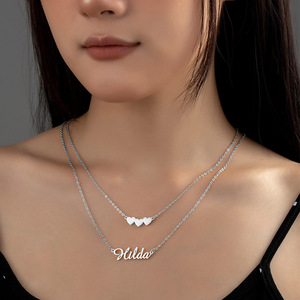 Collana con Ciondolo Personalizzato in Acciaio Inox Placcato Oro 18K, Gioiello Regalo Personalizzato di Tendenza - Product Image 3