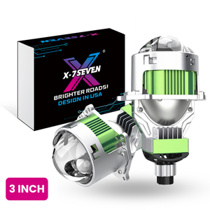 Lentille de projecteur Bi-LED X-7SEVEN Premium 3 pouces Système d'éclairage LED haute intensité pour la modification et la mise à niveau automobile - Product Image 1