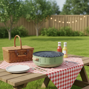 เตาบาร์บีคิวเกาหลีแบบพกพาสำหรับใช้งานกลางแจ้ง รุ่นใหม่ ปี 2026 ดีไซน์ทันสมัย เคลือบสารกันติด โครงสร้างเหล็กคาร์บอน ใช้ถ่าน/ไฟฟ้า เหมาะสำหรับการตั้งแคมป์ - Product Image 1