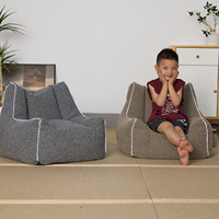 Tragbarer Kinder-Sitzsack Hochwertiger Weicher Leinen-Sitzsack-Sessel für Kinder