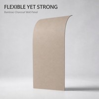 Panneau mural flexible en charbon de bambou, surface mate, couleur personnalisable, pour chambres d'hôtel et zones de réception de bureaux