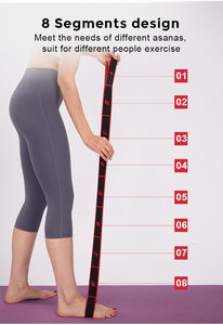 Elastische voetstretchband met lus voor training, <span class=keywords><strong>yoga</strong></span>, fysiotherapie en pilates, geschikt voor fascia-, hamstring- en beenoefeningen. - Product Image 4