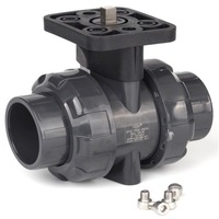 Katup Bola Listrik PVC Dua Arah UPVC True Union Bermotor untuk Pipa Pengolahan Air Kimia Grosir OEM