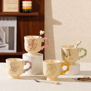 Lelyi Goed Uitziende Vlinder Mok Instagram Moderne Keramische Koplepel Voor Thuis Voor Meisjes 'Koffie Creatief Souvenir Voor Cadeautjes - Product Image 5