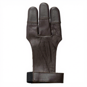 Gant de tir à l'arc professionnel en cuir de haute qualité, couleur marron, 3 doigts, pour arcs classiques et traditionnels - Product Image 4