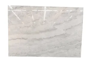 床または背景壁用のエルバホワイトのポリッシュ & ホーニング仕上げ大理石スラブ