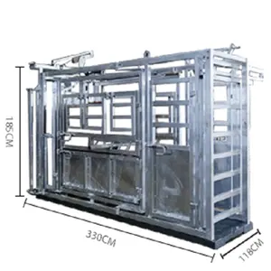 Galvanized Cattle Yard Vet Squeeze Cattle Crush With Weighing System Hot Dipped Galvanized Cow Crushes