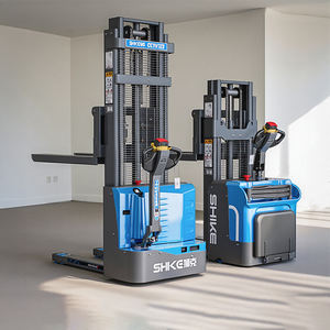 Apilador de Palets Carretilla Elevadora Eléctrica Elevador de Palets 1000kg 1500kg 2000kg Precio de Apilador Semi Eléctrico - Product Image 1