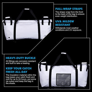 Bolsa Térmica <span class=keywords><strong>para</strong></span> Pescado, Bolsa Impermeable <span class=keywords><strong>para</strong></span> Transportar Pescado con Tapón de Drenaje, Mantiene el Hielo Frío Todo el Día - Product Image 5