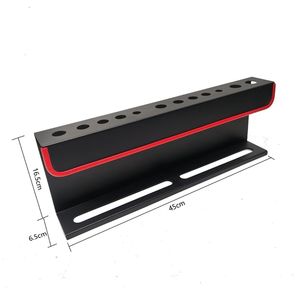 Rak sikat semprot multifungsi, dudukan sikat pembersih terpasang di dinding baja karbon 2 in 1 - Product Image 6