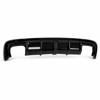 Diffuseur de pare-chocs arrière aspect fibre de carbone noir brillant pour Audi A4 S4 B9.5 2020-2024, lèvre de spoiler de pare-chocs arrière