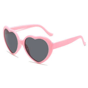 Lunettes de soleil Love en forme de coeur avec yeux teintés noirs Lunettes de soleil à monture rétro féminine <span class=keywords><strong>extra</strong></span>-large à la mode et cool - Product Image 4