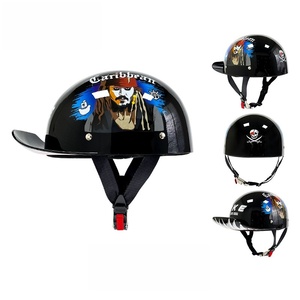 Casque demi-tête tendance et personnalisé en ABS, casque vintage robuste, casquette de baseball, casque de <span class=keywords><strong>moto</strong></span> - Product Image 2