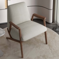 Fauteuil de loisirs moderne en teck doré, écologique, rembourré, avec assise en coton, pour salon, bureau à domicile, salle à manger, hôtel